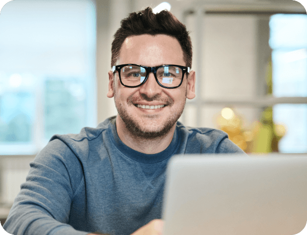 A person smiling at the camera